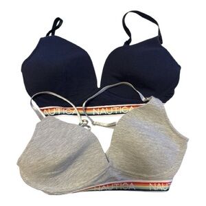 Nautica Women's Bra Duo - Dark Blue and Light Gray size 38C